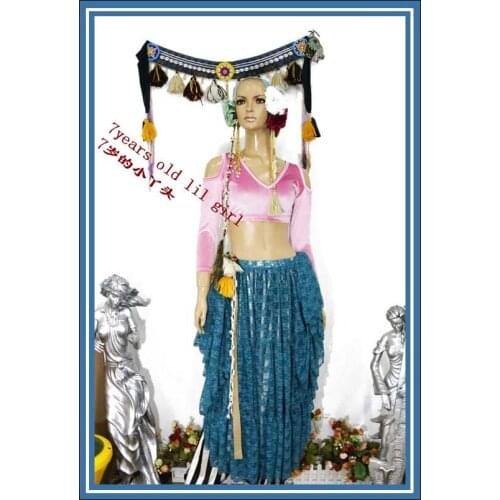 Velvet Fat Chance Tribal Choli belly dance Drop long sleeve top FA23-1-23