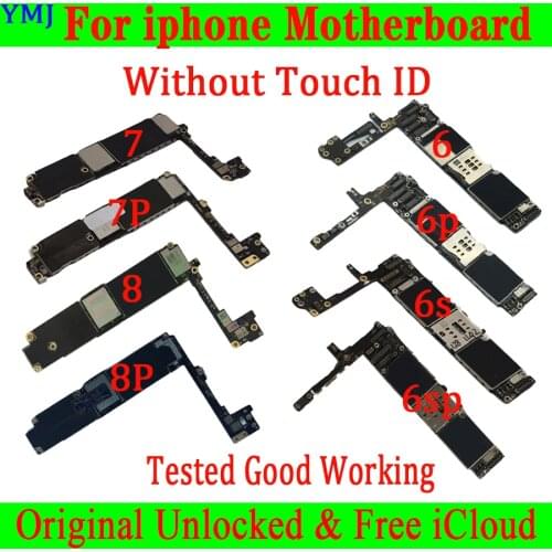 With OS System For iphone 5 5C 5S SE 6 6Plus 6S 6sPlus 7 7Plus Motherboard NO Touch ID Original unlock full chips Plate 100% tes