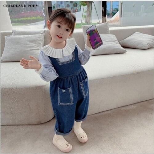 Baby Girls Pants Spring 2021 Denim Children Pants Baby Girls Outfits Kids Clothes Girl Trousers Blouse Toddler Pants For Girl