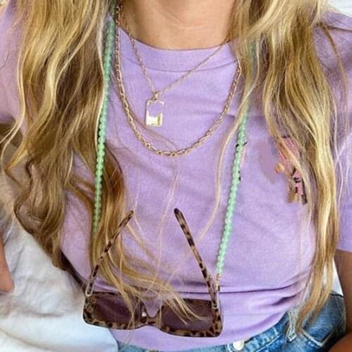 2020 Chic Candy-Color Handmade Glass Beads Eyeglasses Chain Sunglasses Accessories Halter Glasses Cord strap lanyard Jewelry