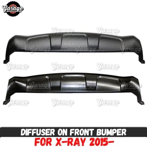 Diffuser on front bumper for Lada X-Ray 2015- ABS plastic skirt body kit trim accessories cover sport pad car styling tuning