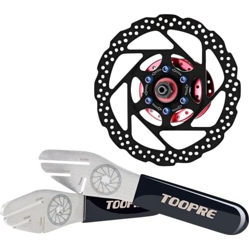 Bicycle Repair Wrench Disc Brake Rotor Alignment Truing Tool Durable Stainless Steel Wrench Rubber Handle Cycling Repair Parts
