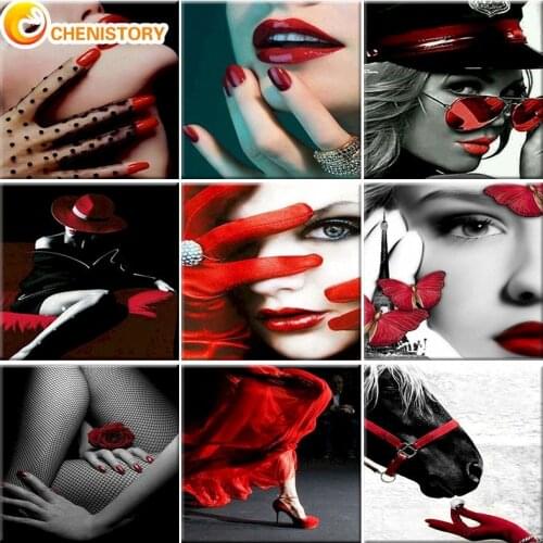 CHENISTORY Sexy Woman Painting By Number On Canvas Handmade Frame Figure Paints For Adult Drawing Diy Kit Picture Home Decor Art
