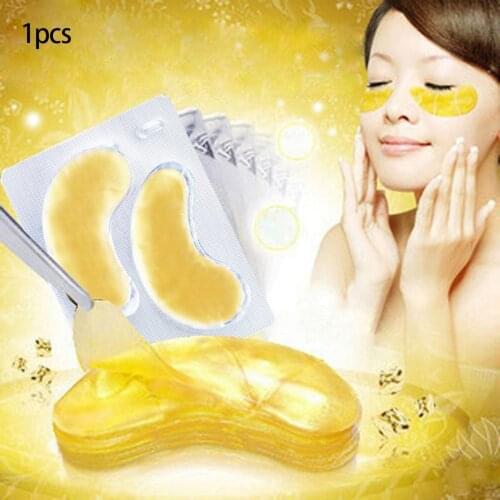 24k Gold Collagen Crystal Eye Mask Gold Mesh Collagen Eye Mask For Dark Circle Anti-Aging Wrinkles Firming Skin Care