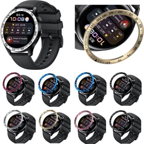 Stainless Bezel Ring Styling Frame For Huawei Watch 3 Anti-scratch Protector Ring Case Cover
