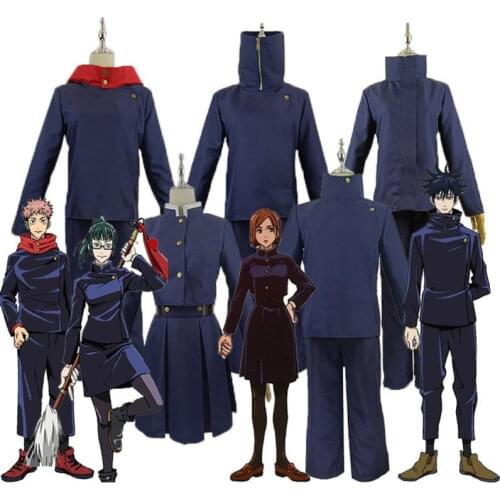 Anime Jujutsu Kaisen Yuji Itadori Fushiguro Megumi Gojo Satoru Toge Inumaki Kugisaki Nobara Cosplay Costume Women Men Uniform