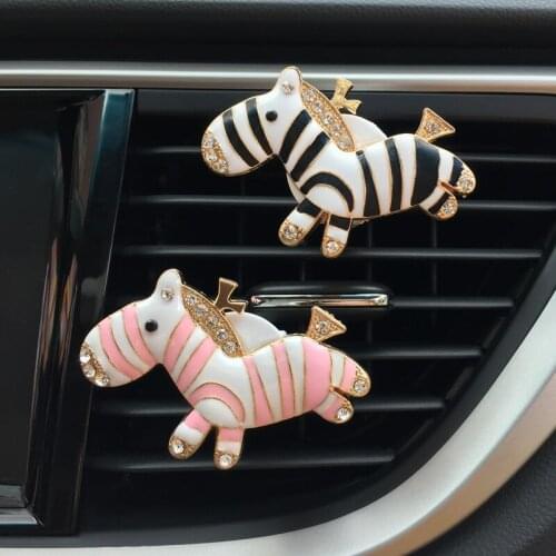 1 Pcs Creative Cute Zebra Design Car Air Refresher Automotive Interior Vent Clip Car Fragrance Perfume For Auto Car Accessories