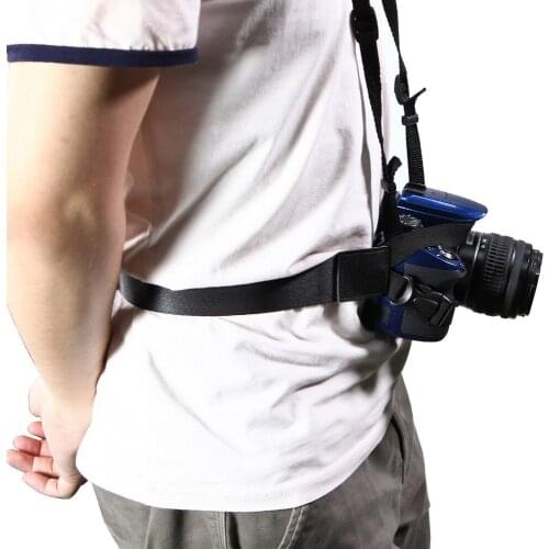 Meking DSLR Camera Waist Buckle Belt for Hiking Traveling Elastic Strap Length Adjustable Convenient Safe Rig