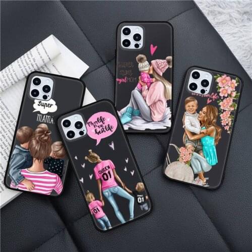 Cute Baby Super Girl mom Love Phone Case for iPhone 11 12 pro XS MAX 8 7 6 6S Plus X 5S SE 2020 XR mini