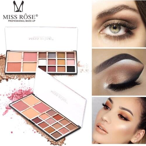Miss Rose makeup palette 12 colors eyeshadow powder pigment waterproof long lasting face makeup matte eyeshadow pigment MS181