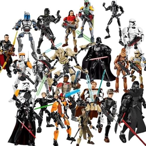 Star Wars Disney Assembled Model Jedi Knight Black Warrior Darth Vader Storm Soldier Movable Doll Childrens Toy Birthday Gift