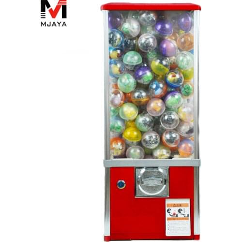 1Pcs Red Vending Machine Plastic For 32-50MM Toy Capsules Surprise Ball Toy Mechanical Coin Operated Acceptor Collector Selector