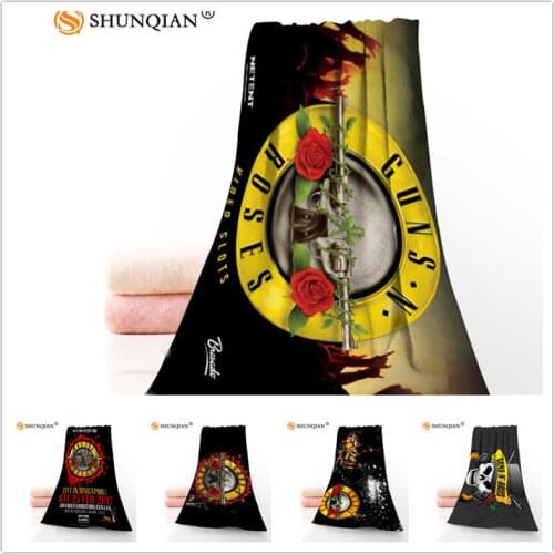 Custom Guns N' Roses 35x75cm Face Towels Facecloth Microfiber Washcloth Quick drying Sports Towel