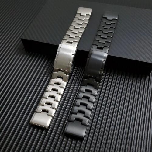 22 26mm Quick Fit Titanium alloy + Stainless steel Watchband For Garmin Fenix 6 6x Pro 5 5x plus Strap MARQ/Enduro Belt Bracelet