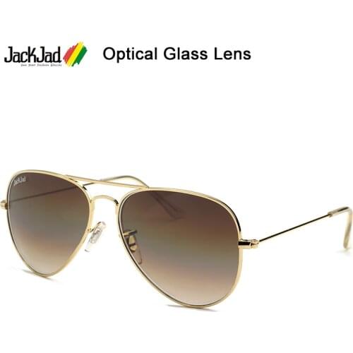 JackJad 2021 Stylish Fashion 3025 Pilot Style Optical Glass Lens Sunglasses Vintage Classic Brand Design Sun Glasses 58mm Oculos