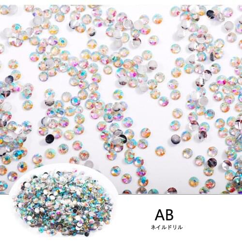10000Pcs 2mm Rhinestones Crystal Clear AB Non Hotfix Flat Back Resin Rhinestones For Clothes Wedding Jewelry Art Decoration
