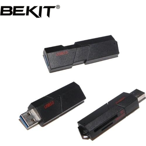 Bekit New Super Speed 5Gbps USB 3.0 Card Reader 2 in 1 for Micro SD and SD Card Max Support 512GB SDXC