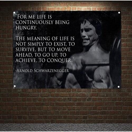 Inspirational Poster Tapestry 4 Grommets Custom Flag Stadium Gym Wall Decor Man Muscular Body Workout Banner Wall Hanging D4