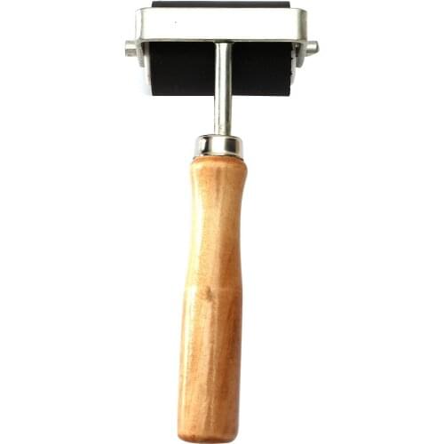 WSFS Hot Sale 5cm Heavy Duty Hard Rubber Roller Printing Inks Lino Brayer Art Craft Tool