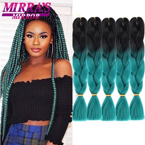 Mirra’s Mirror Synthetic Braiding Hair 24inch Ombre Jumbo Braids Hair Wholesale 10pcs Hair Extensions For Black Women