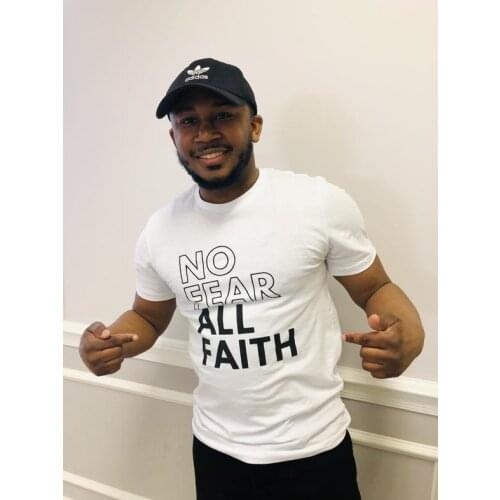 No Fear All Faith Christian T-shirt women 100% Cotton funny graphic street style casual Fashion quote unisex tee top fit tshirt