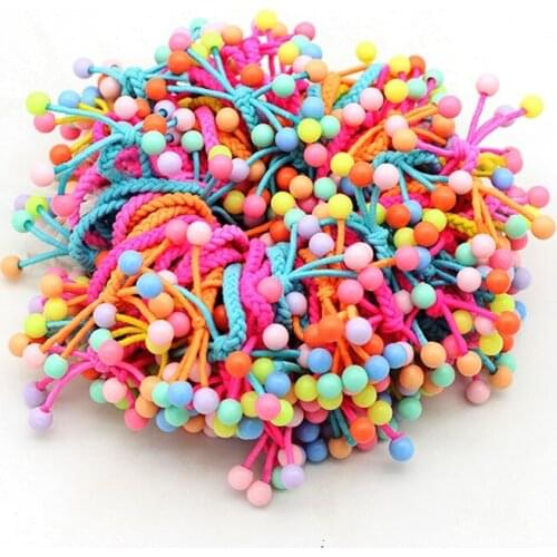 10PC/set Cute Candy Cartoon Solid Elastic Hair Bands For Woman Girls Lovely Srunchies Rubber Bands Kid Headwear Hair Accessories