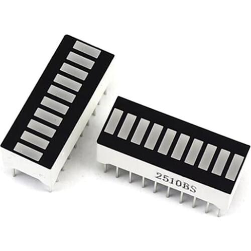 2pcs LED Display 10 Segment Bar Graph Red Green Blue White Yellow Green Numbers Signs Cube Bars Graphics Bar-Graph Module DIY