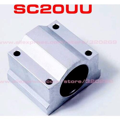 4pcs x SC20UU SCS20UU 20Mm Linear Axis Ball Bearing With LM20UU Bush, Pillow Bolck Unit For Rail CNC
