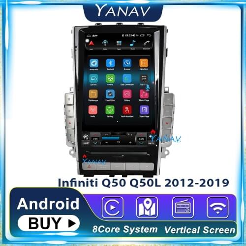 2din Android car stereo autoradio Tesla style player For Infiniti Q50 Q50L Q60S 2012-2019 car radio multimedia GPS navigation