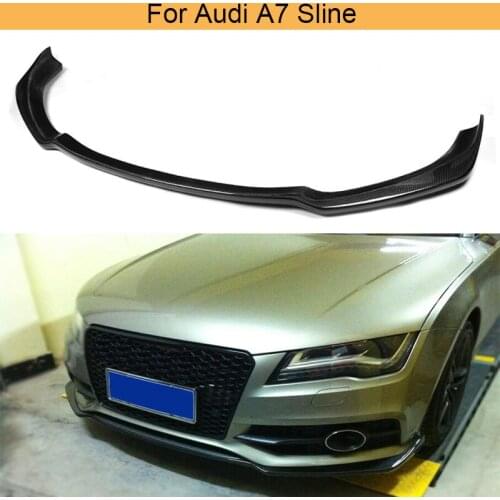 Carbon fiber car front lip auto front spoiler for Audi A7 sline bumper 2012 2013 2014