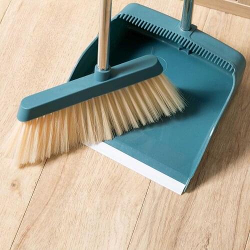 Household Broom Dustpan Set Floor Cleaner Sweeper Dust Pan and Brush Soft Bristle Cleaning Tool Home Office Dustpan Broom