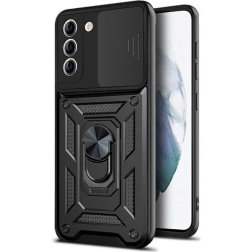 Lens Protection ShockProof Phone Case For Samsung Galaxy S21 Ultra S21 Note 20 Ultra S20 FE A71 A72 Metal Magnetic Ring Bracket