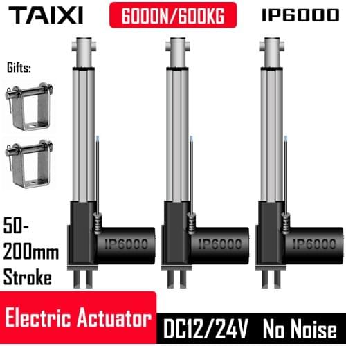 Electric Linear Actuator 50 100 150 200mm Stroke 6000N Center Lock Used for Equipment Lifting Electric Window Opener Great Power
