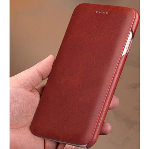 Genuine PULL-UP Leather Phone Flip Case for iPhone 11 Pro Max X XS Max XR 8 Plus 6 6s 7 Plus SE 2020 luxury Anti-scratch Cover