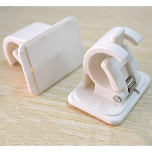 2PCS Fashion Self Adhesive Hooks Curtain Rod Bracket Pole Drapery Hook Holders Curtains For Better Life
