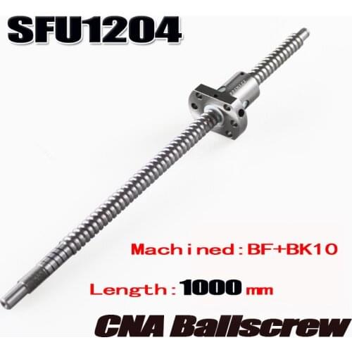 SFU1204 Rolled Ballscrew Set :1pcs SFU1204 -L1000mm + 1pcs ballnut for RM1204 cnc parts Free shipping