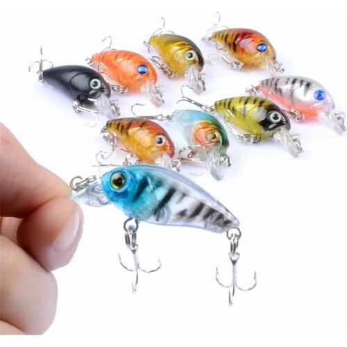Crank Fishing Lure Bait Minnow Wobblers 4.5cm 4g Artificial Hard Bait Swimbait Fishing Treble Hook Carp Bass Crankbaits Tools