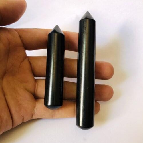 Russia Shungite!Natural Shungite Massage stick 70mm,100mm Healing Point Wand,Energy healing Stone,Healing Chakra Balancing
