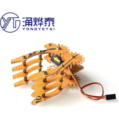 YYT Servo mechanical claw 9g servo acrylic manipulator No. 51 robot symmetrical gripper