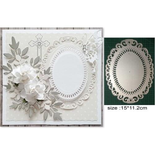 Metal cutting dies cut die mold Oval Background decoration Scrapbook paper craft knife mould blade punch stencils dies