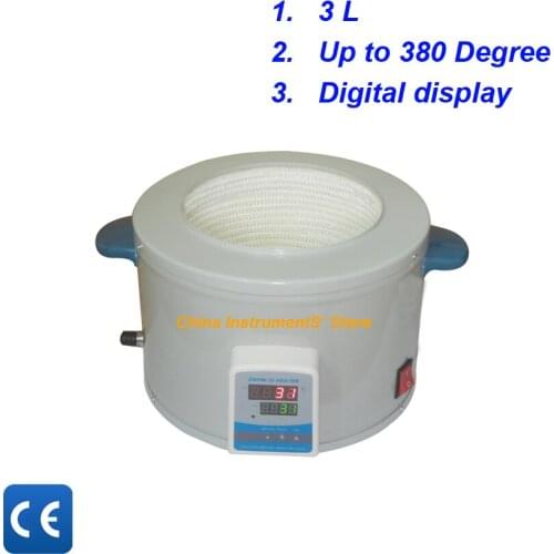 Free shipping, 3L Digital Display heating mantle