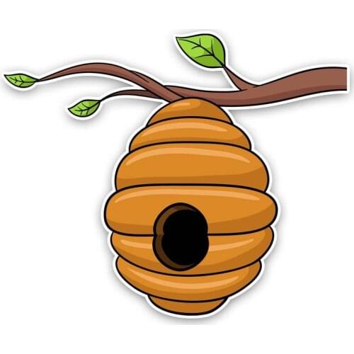 New Fashion Hive on A Branch Warning Car-Stickers for Bumper Rear Windshield Suv Vinyl Decal Auto Exterior Decoration 15*12cm