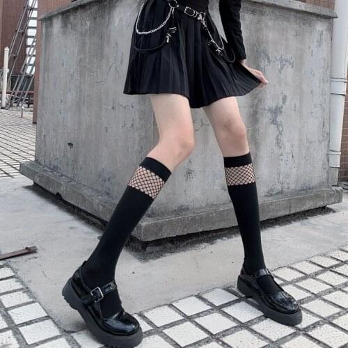 Sexy Knee High Socks for Women Ladies Solid/Stripe Thigh High Nylon Long Cotton Stockings Fashion Casual Cute Over Knee Socks