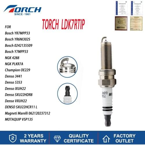 Brand New Spark Ignition Candle Iridium Platinum TORCH LDK7RTIP for DENSO SXU22HCR11 L Bosch YR7MPP33 Champion OE229 NGK PLKR7A