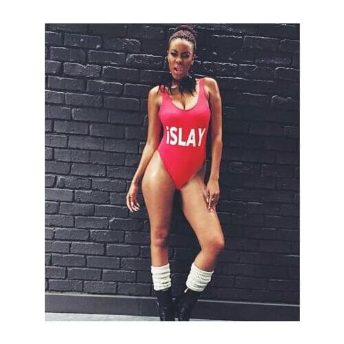 New arrival one piece suits ISLAY bodysuit women sexy high waist women swimwear funny bathing suit jumpsuit free shipping