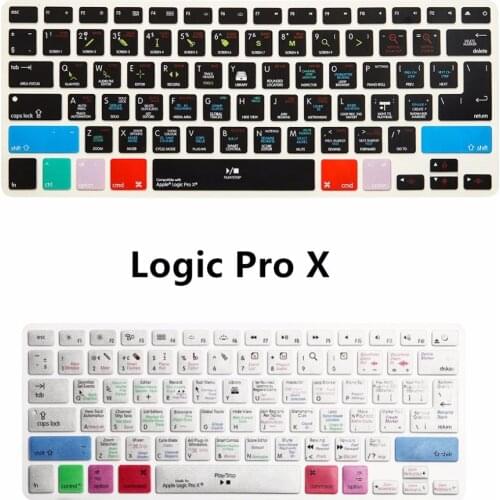 For A1278 Logic Pro X Shortcut Keyboard Screen Skin Cover For iPhone iMac ,Macbook Pro Air 13 15 KC_A1278_TY_LogicProX