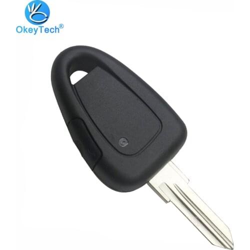 OkeyTech 1 Side Button Uncut GT15R Blade Replacement Remote Car Key Cover Case Auto Key Shell for Fiat Iveco No Battery Clamp
