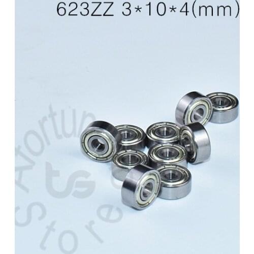 623 623Z 623ZZ 3*10*4(mm) 10pieces bearing ABEC-5 Chrome steel bearings 10pcs metal Sealed Miniature Mini Bearing free shipping