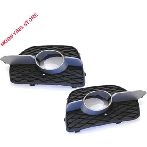 51117188385 51117188386 For BMW X6 E71 E72 Hyb 2008-2014 Front Bumper Fog Light Foglamp Lateral Mesh Grill Grille + Trim Molding