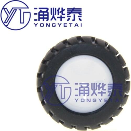 D-axis rubber tires Robot parts 43MM tracking car model wheel with N20 gear motor Diameter 44MM Width 18MM Free shipping